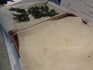 This is what the 2 pans looked like after I dumped one into the other.  Not much for "finished product"!